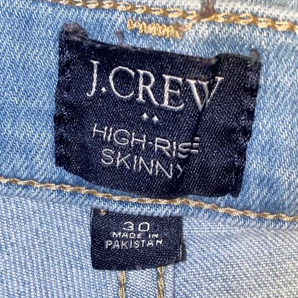 EUC J. Crew Factory High Rise Skinny Light Wash Button Fly Jeans Size 30 - Picture 4 of 10